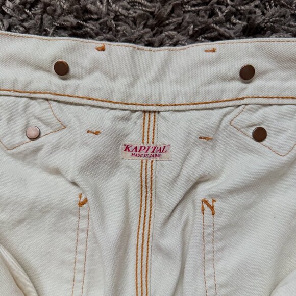 KAPITAL Lumber Straight-Leg Embroidered Cotton-Canvas Cargo Trousers - Picture 3 of 7